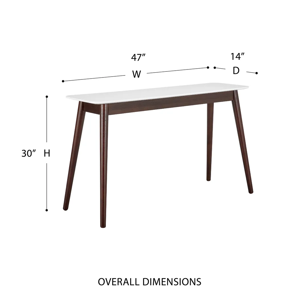 Charliney White Sofa Table - Thumbnail - Image 8