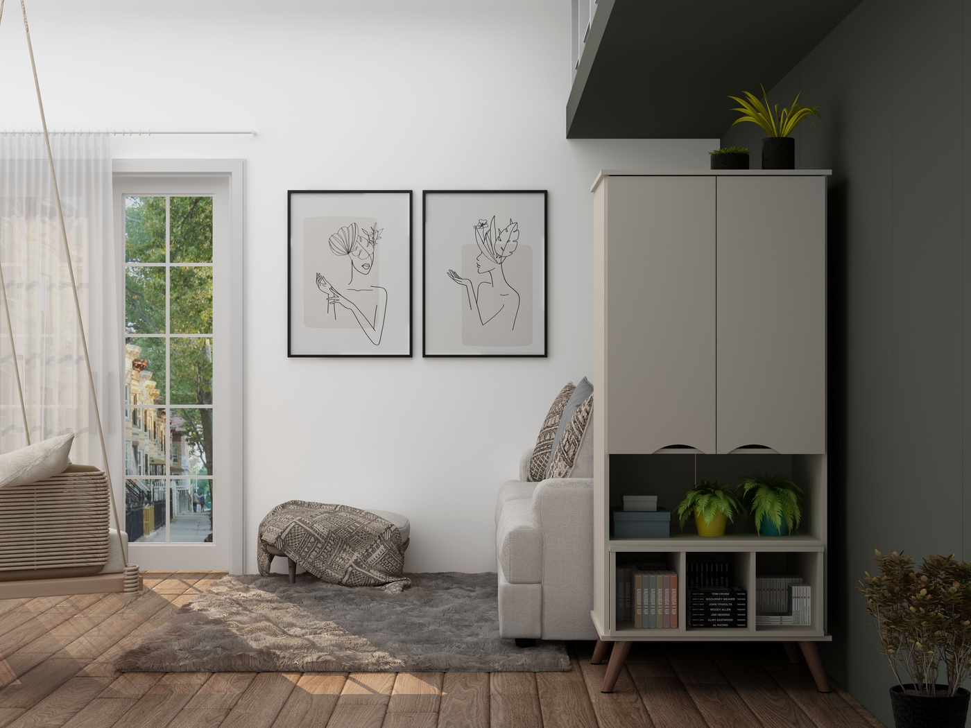 Charlo Beige Accent Cabinet - Thumbnail - Image 9