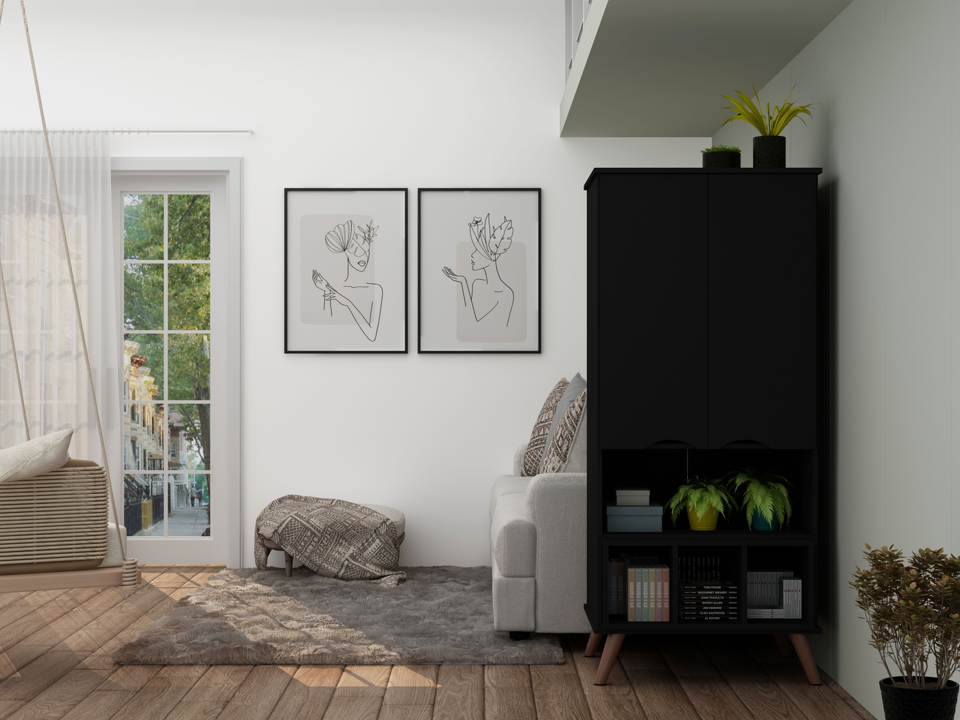 Charlo Black Accent Cabinet - Thumbnail - Image 9