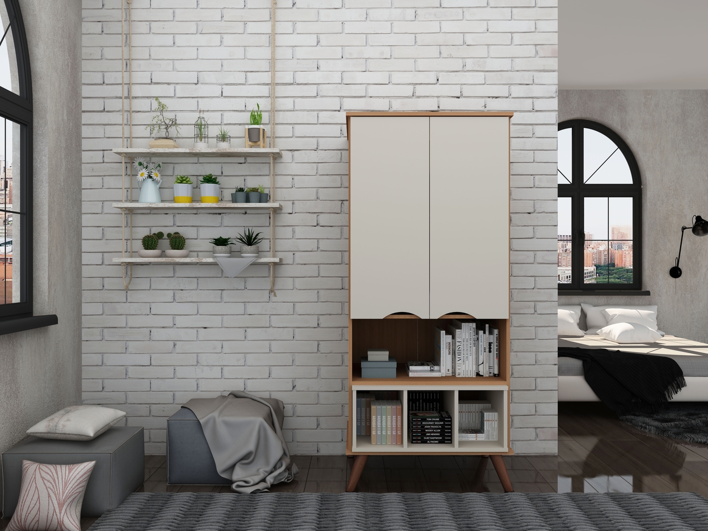 Charlo Maple Accent Cabinet - Thumbnail - Image 9