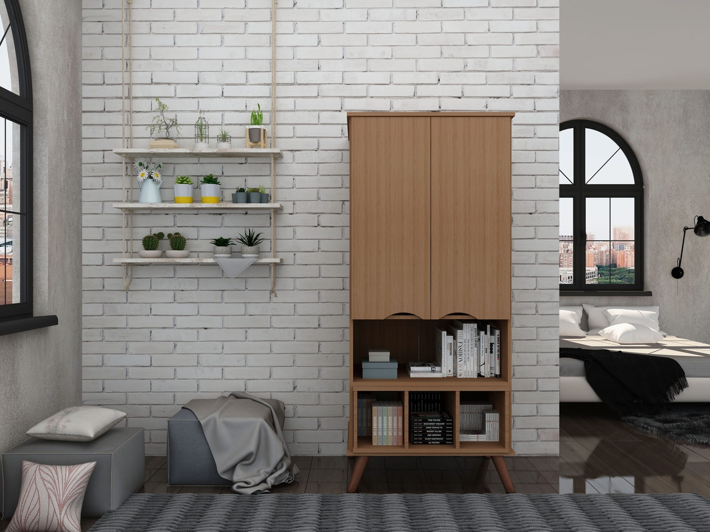 Charlo Red Accent Cabinet - Thumbnail - Image 8