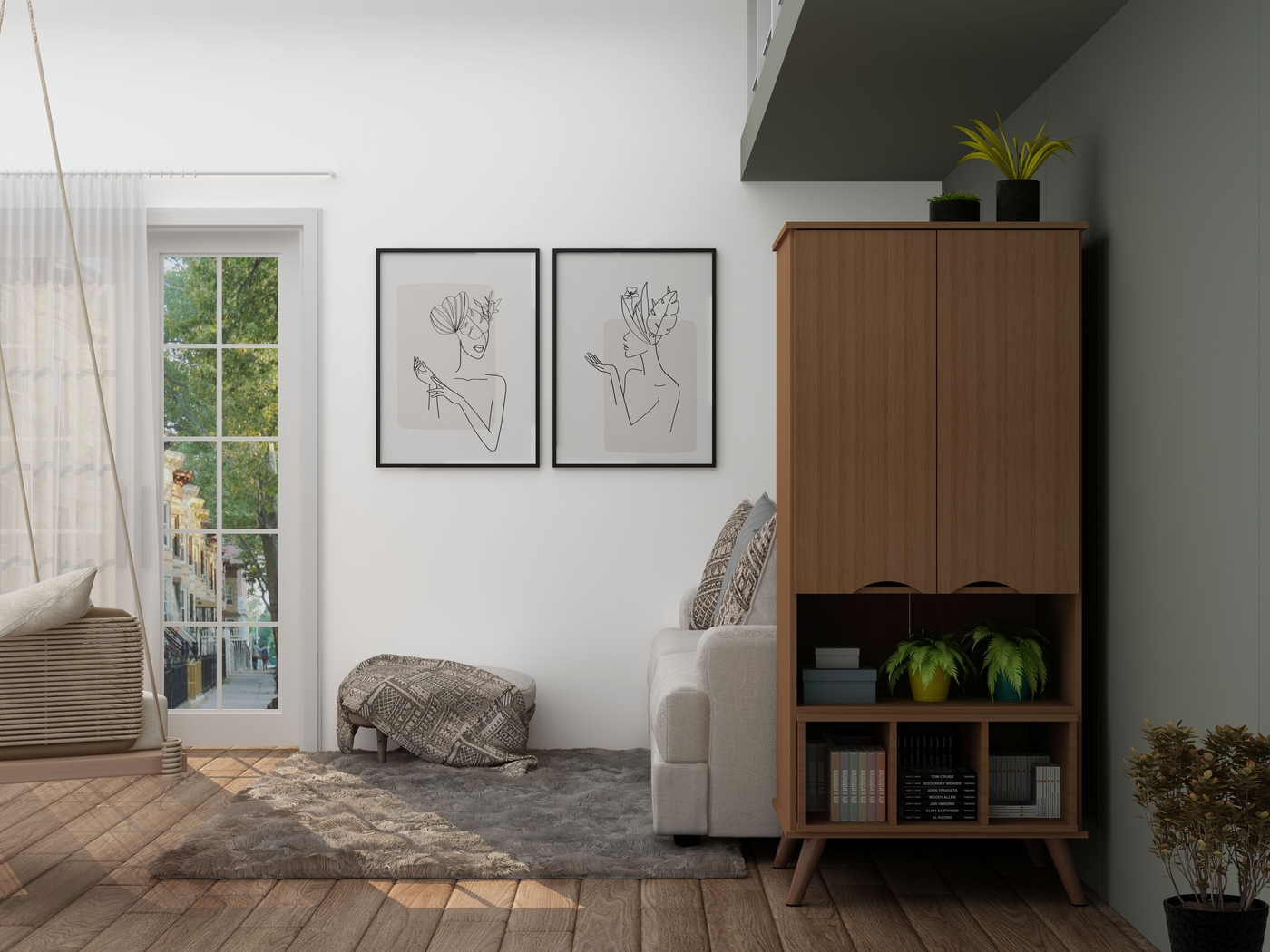 Charlo Red Accent Cabinet - Thumbnail - Image 9