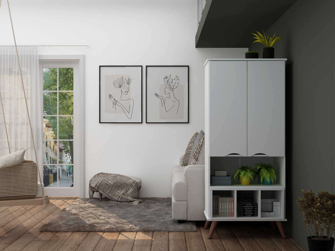 Charlo White Accent Cabinet - Thumbnail - Image 9