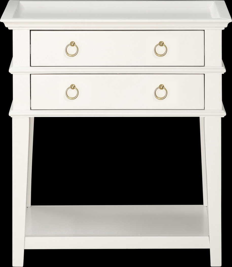 Charloma White End Table - Thumbnail - Image 2