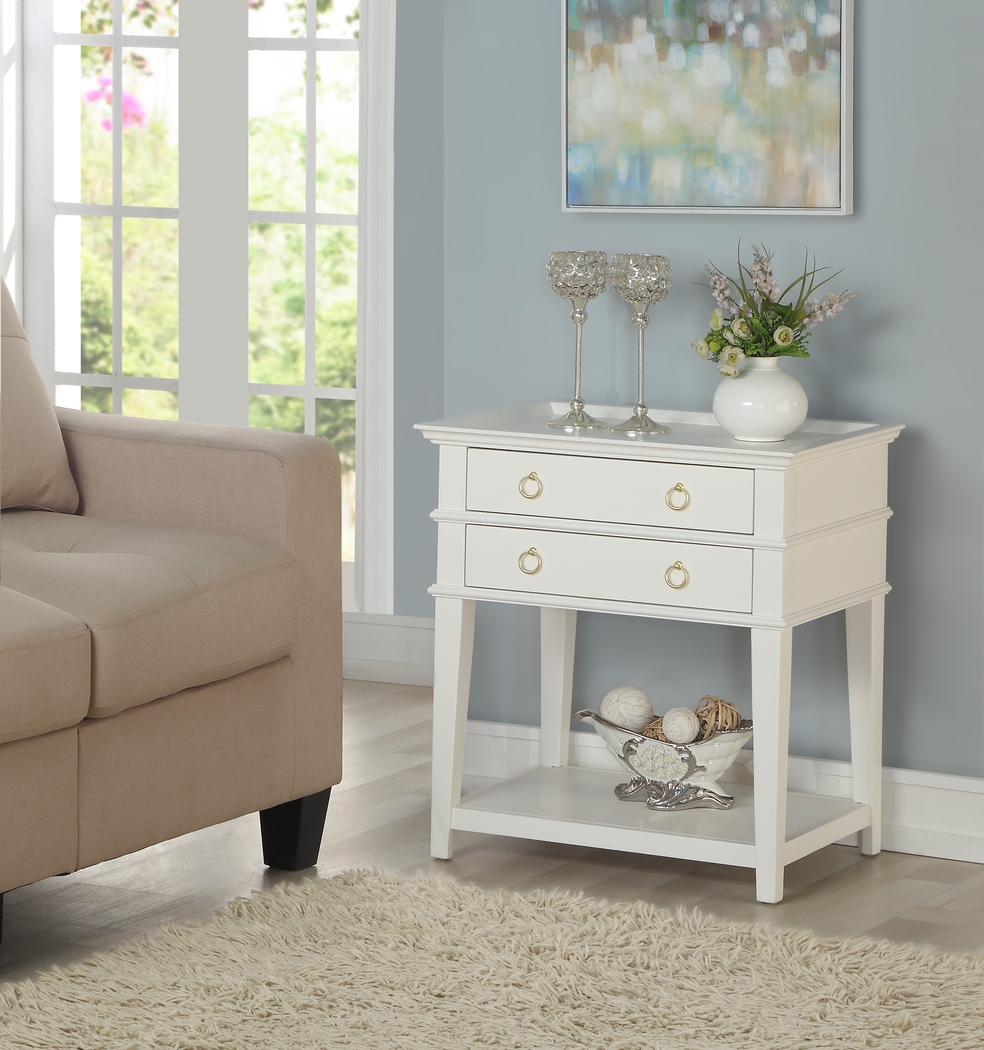 Charloma White End Table - Thumbnail - Image 9