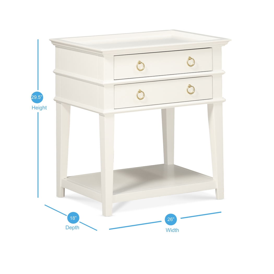 Charloma White End Table - Thumbnail - Image 10