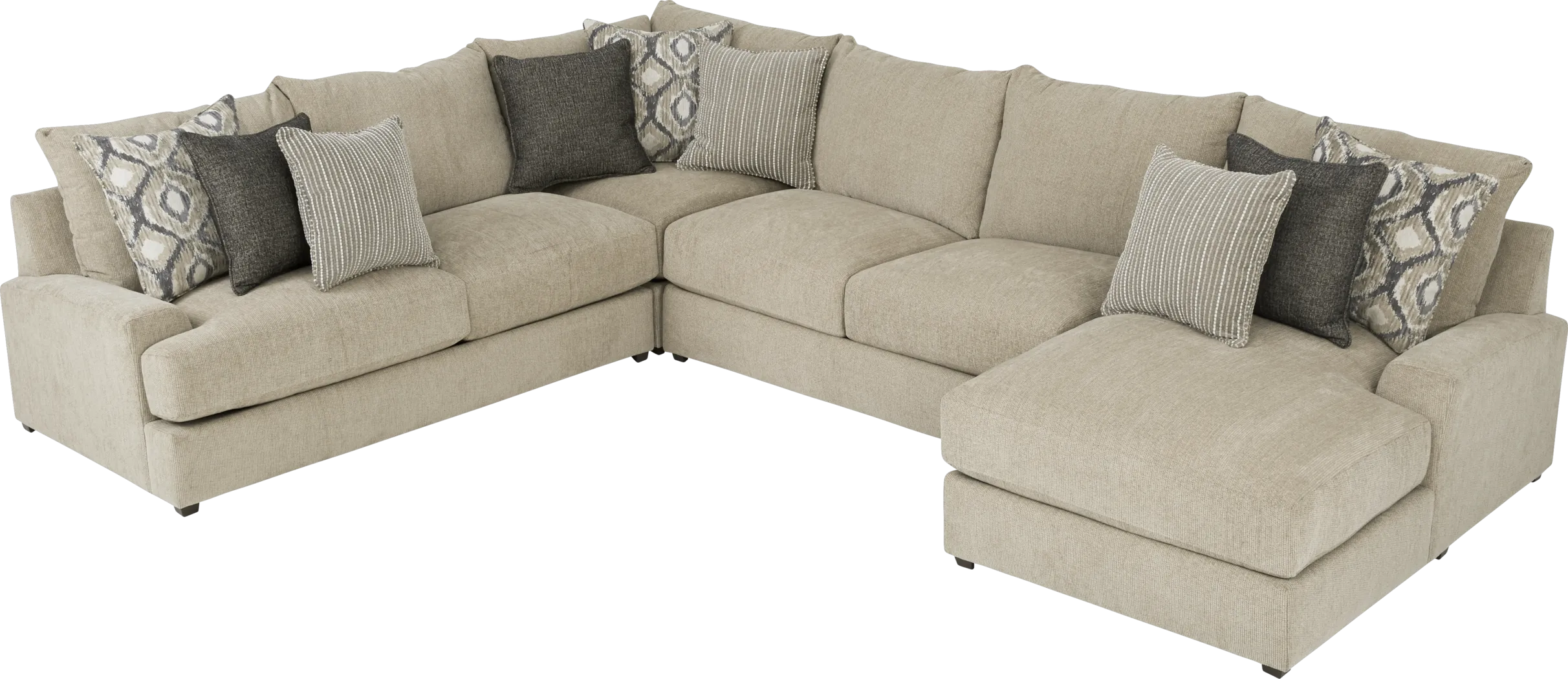 Charlotte Bay Beige 4 Pc Sectional - Thumbnail - Image 3