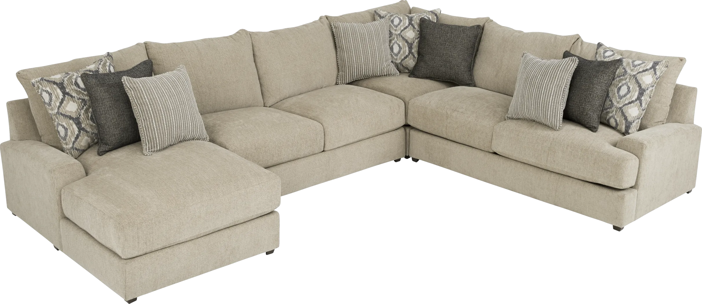Charlotte Bay Beige 4 Pc Sectional - Thumbnail - Image 3