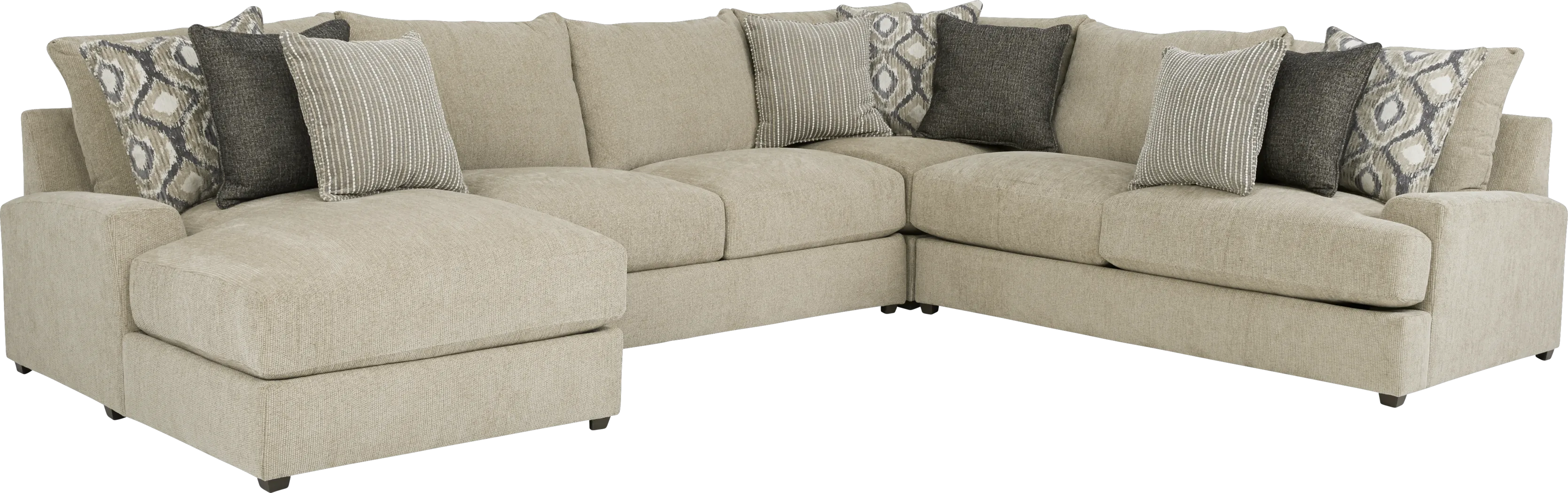 Charlotte Bay Beige 4 Pc Sectional - Thumbnail - Image 1