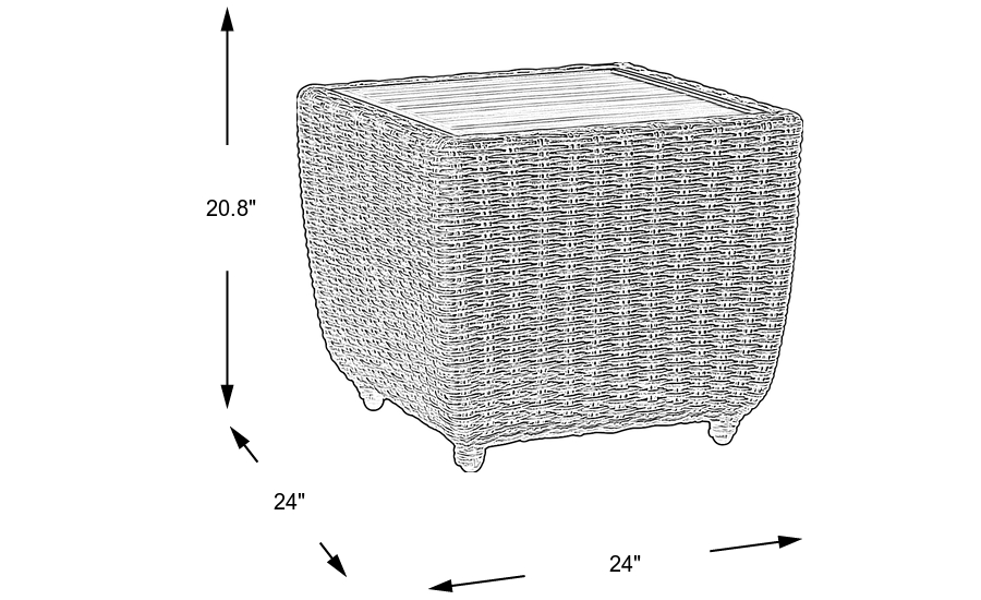 Dimension Image. Please refer to the Dimension Tab on this page for dimension details.
