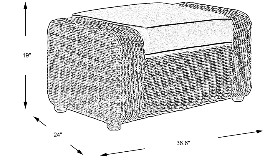 Dimension Image. Please refer to the Dimension Tab on this page for dimension details.