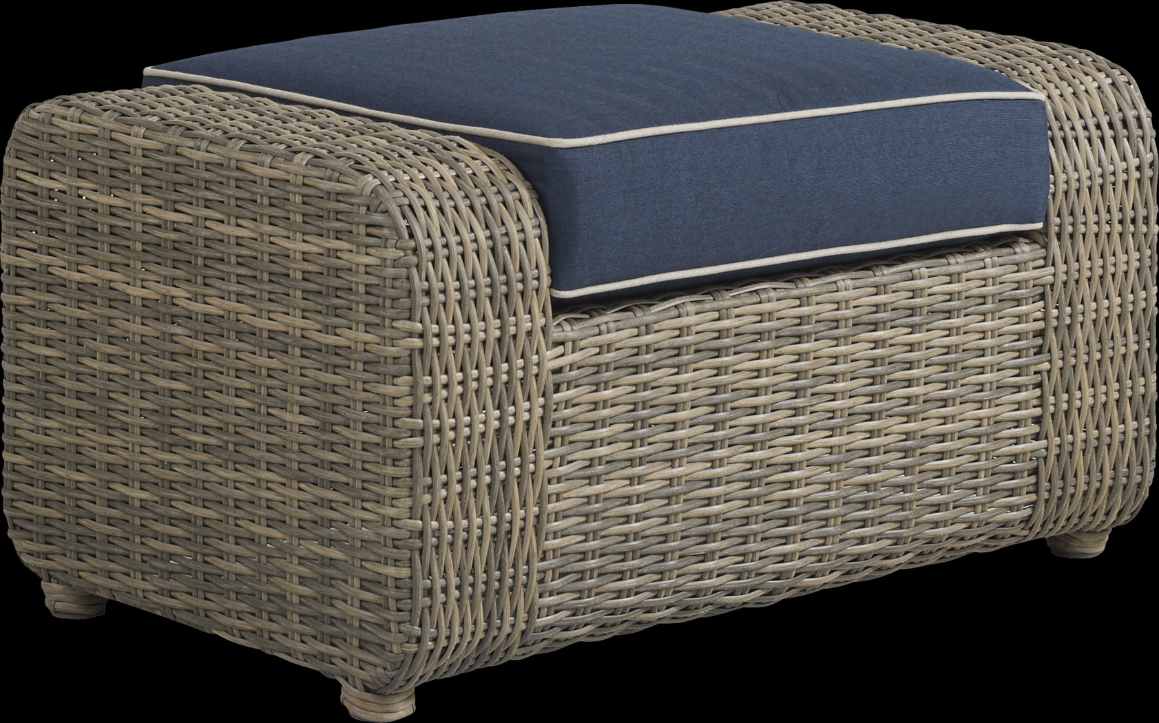 Charlotte Harbor Gray Outdoor Ottoman - Thumbnail - Image 1