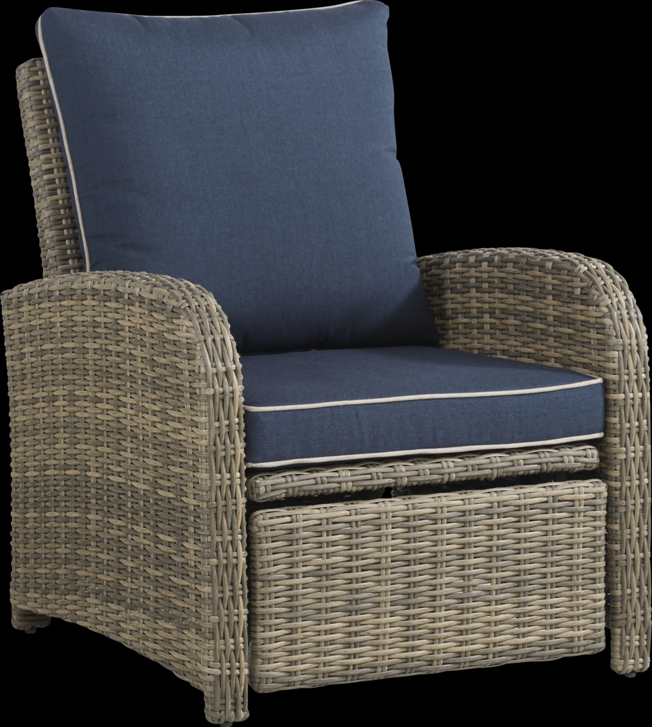 Charlotte Harbor Gray Outdoor Recliner Chair - Thumbnail - Image 1