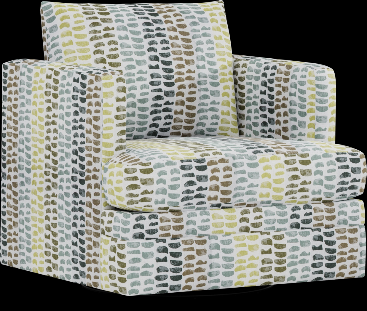 Charlton Park Green Swivel Accent Chair - Thumbnail - Image 1