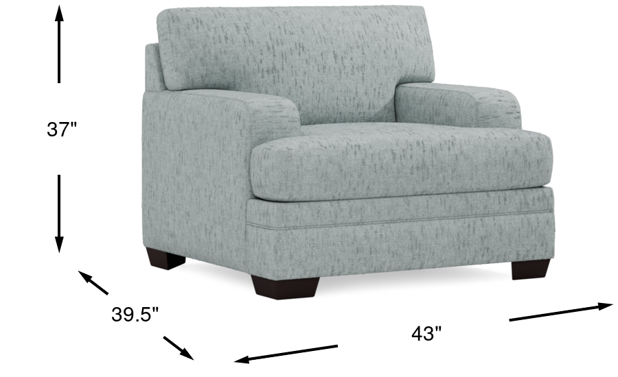 Charlton Park Mist Blue Chenille Fabric Chair | Rooms to Go