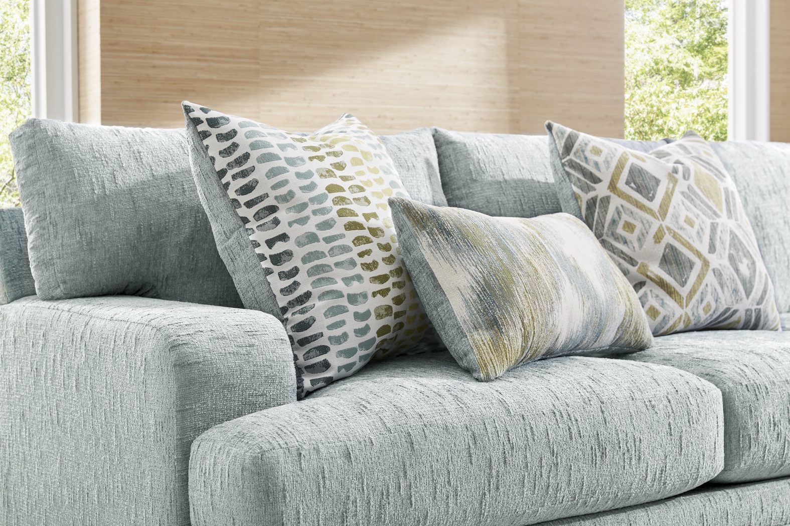 Charlton Park Mist 7 Pc Living Room with Sleeper Sofa - Thumbnail - Image 3