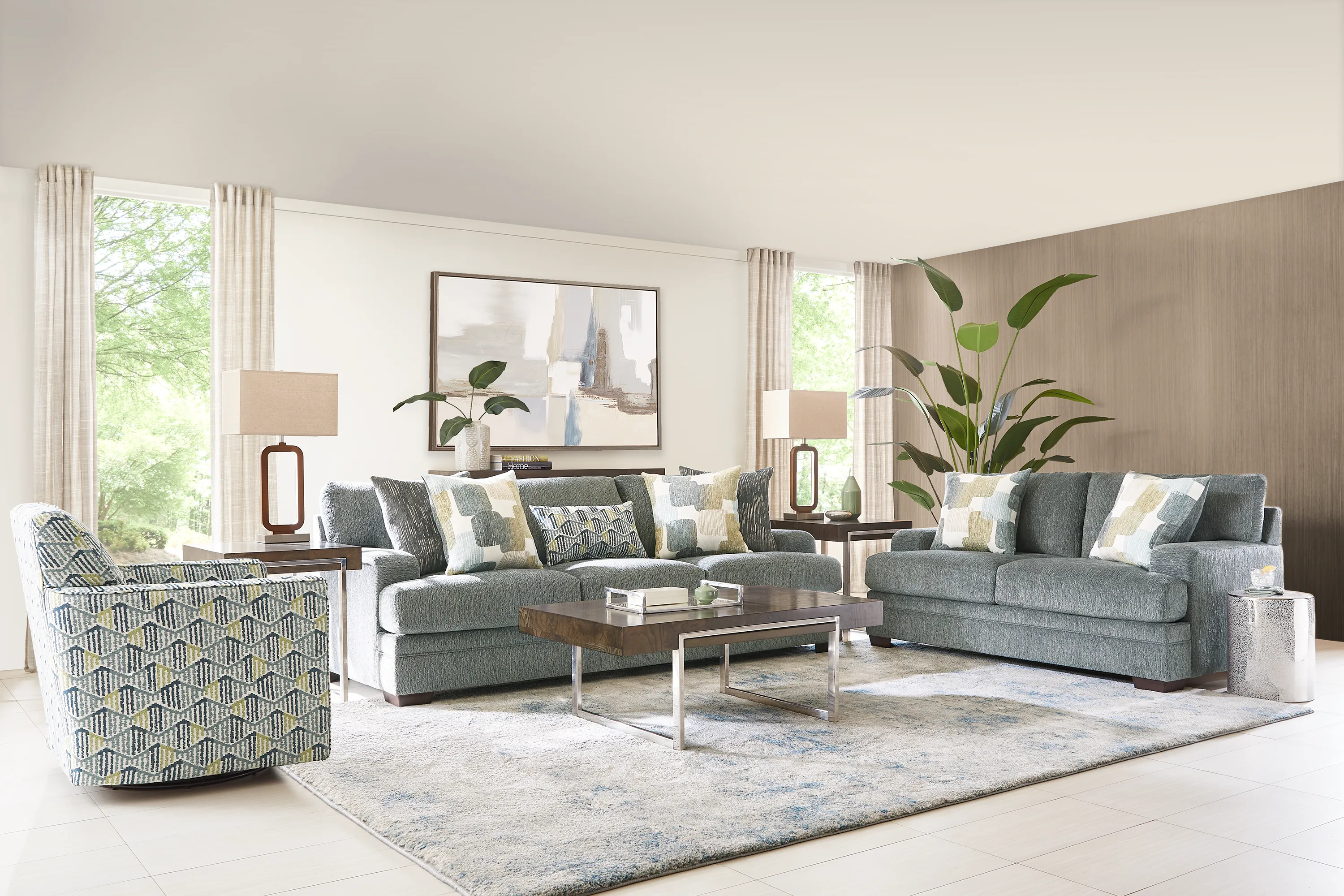 Charlton Street Slate 5 Pc Living Room - Thumbnail - Image 1