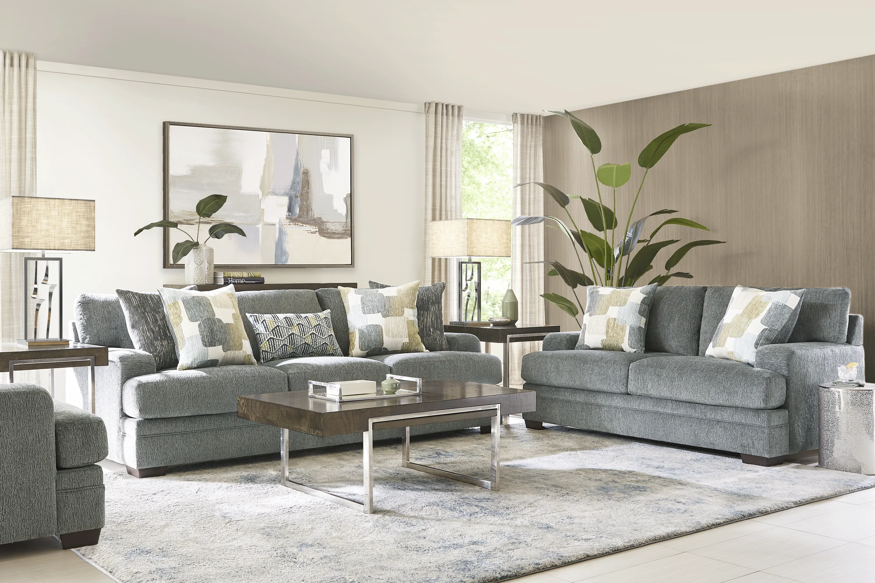 Charlton Street Slate 8 Pc Living Room - Thumbnail - Image 1