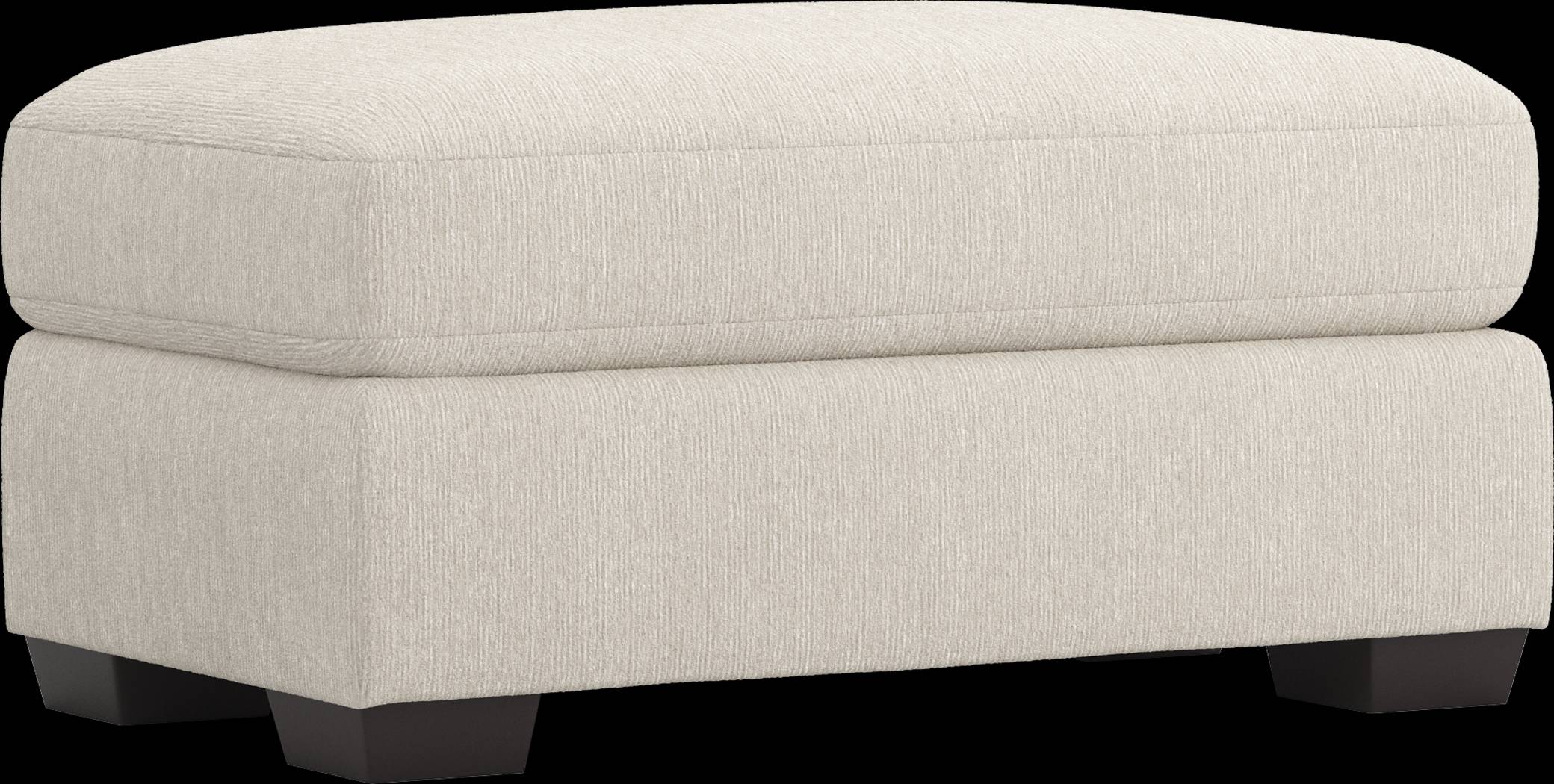 Charlton Street Off-White Ottoman - Thumbnail - Image 1