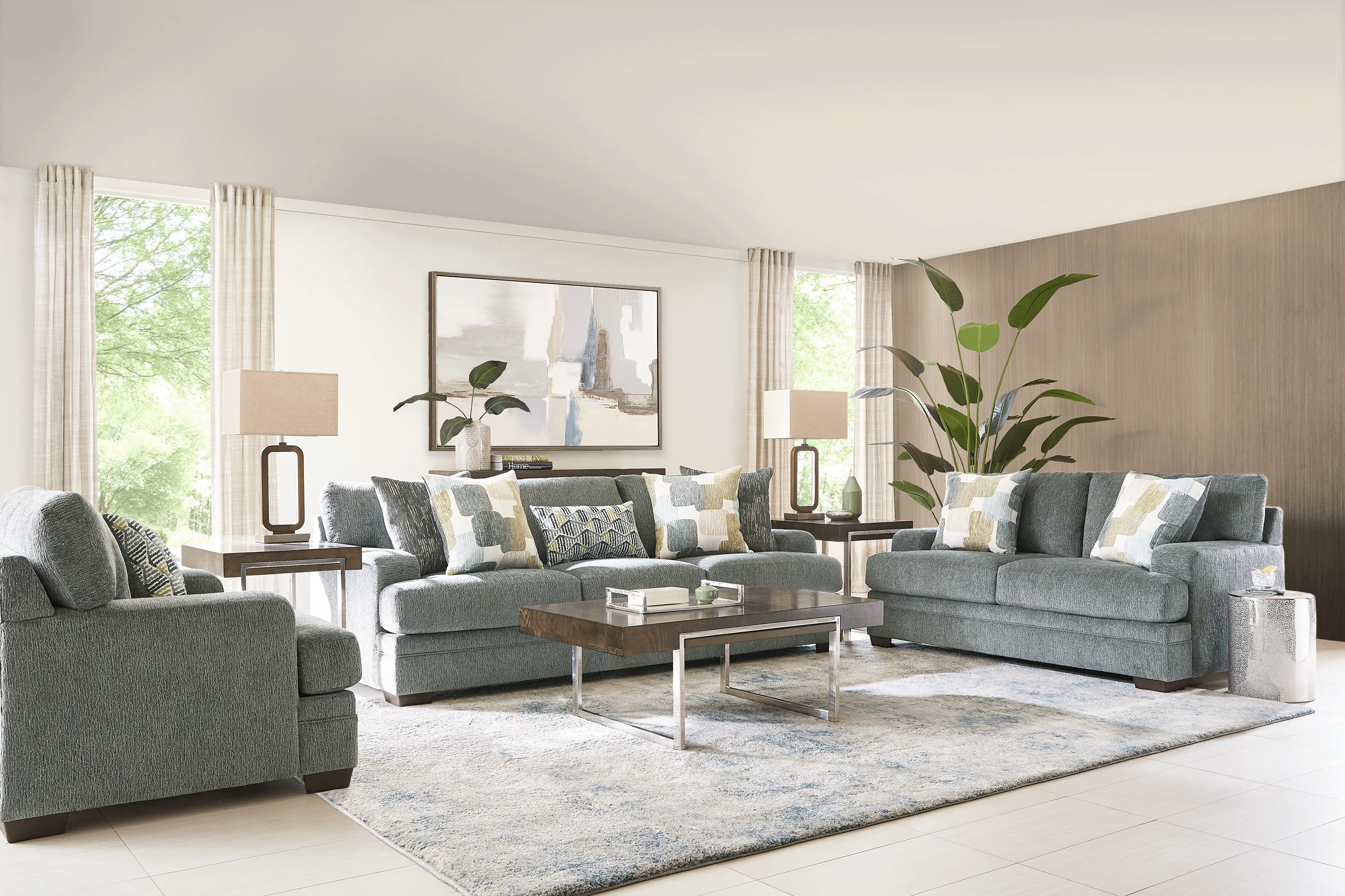 Charlton Street Slate 5 Pc Living Room - Thumbnail - Image 1