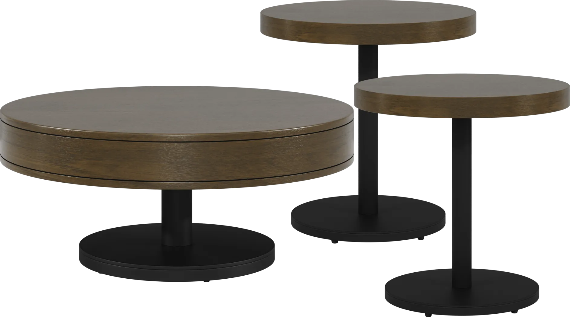 Charmaine Brown 3 Pc Table Set - Thumbnail - Image 1