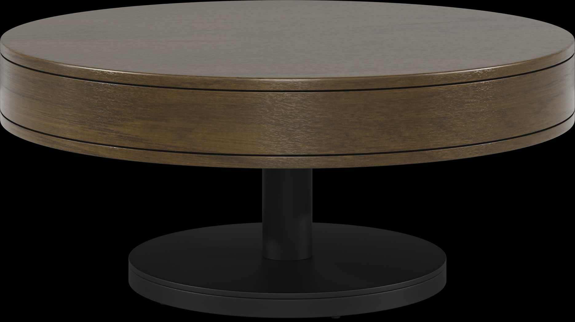 Charmaine Brown Round Cocktail Table - Thumbnail - Image 1