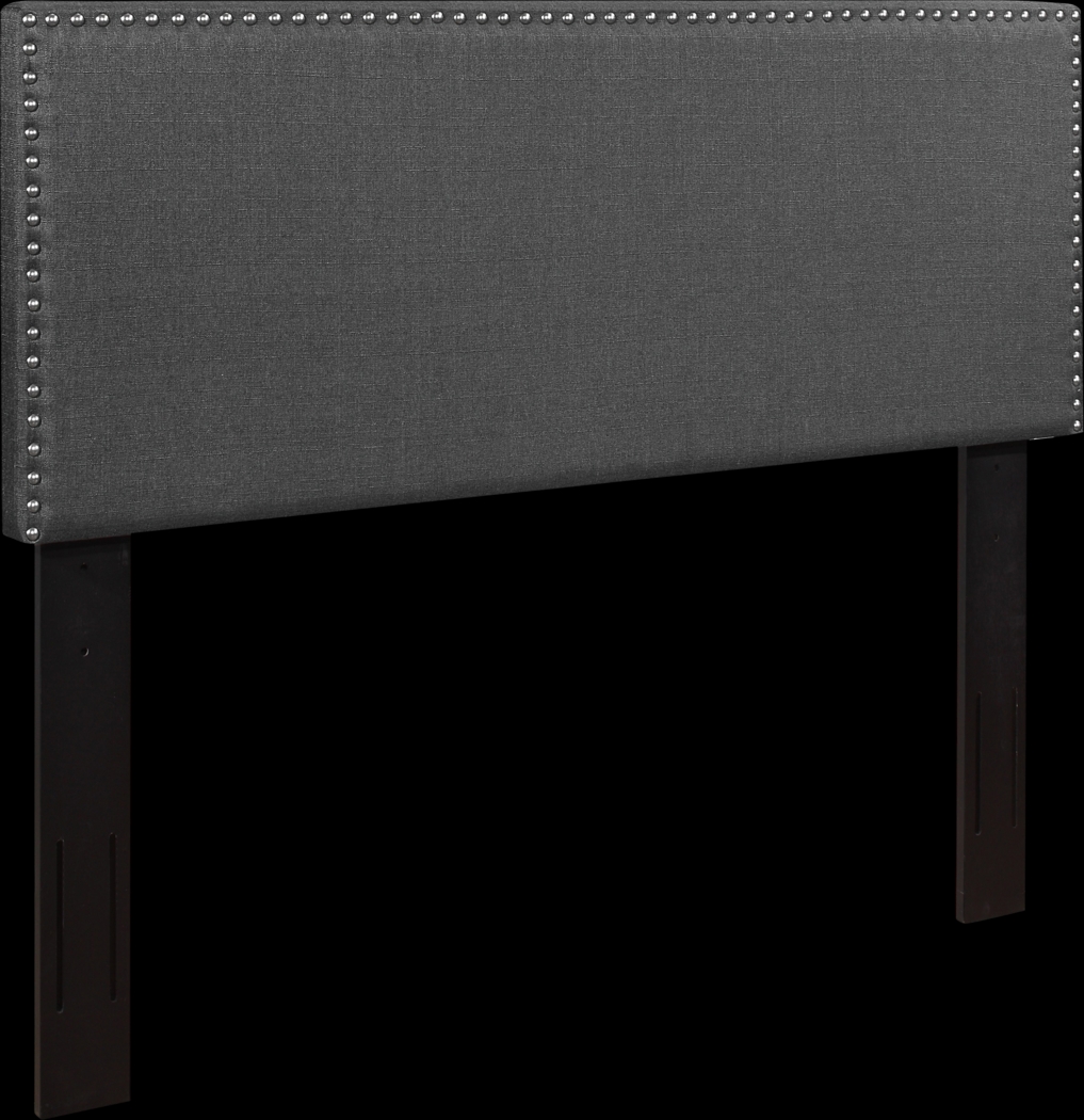Charnwood Dark Gray King Upholstered Headboard - Thumbnail - Image 2