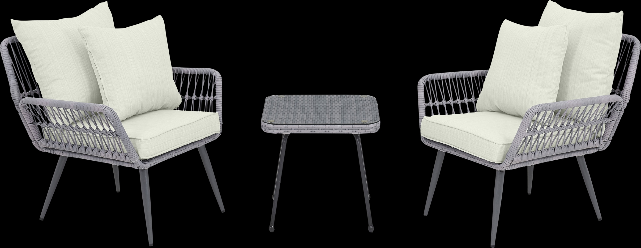 Charolaisy Cream 3 Pc Chat Set - Thumbnail - Image 1