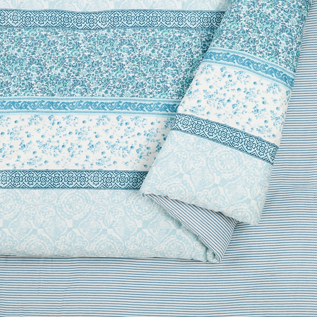 Charole Blue 3 Pc King Comforter Set - Thumbnail - Image 3