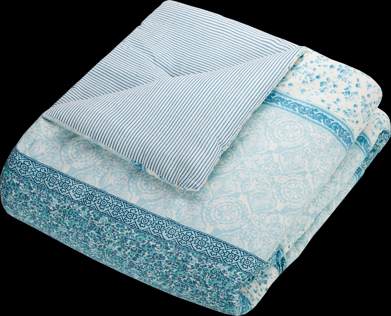 Charole Blue 3 Pc King Comforter Set - Thumbnail - Image 4