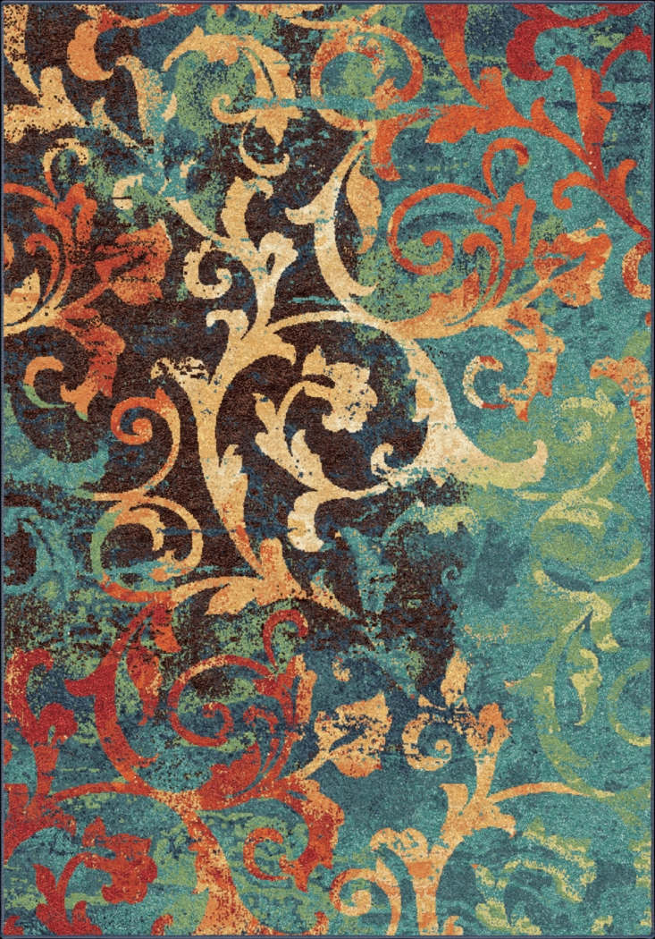 Charsey Blue 5'3 x 7'6 Rug - Thumbnail - Image 1