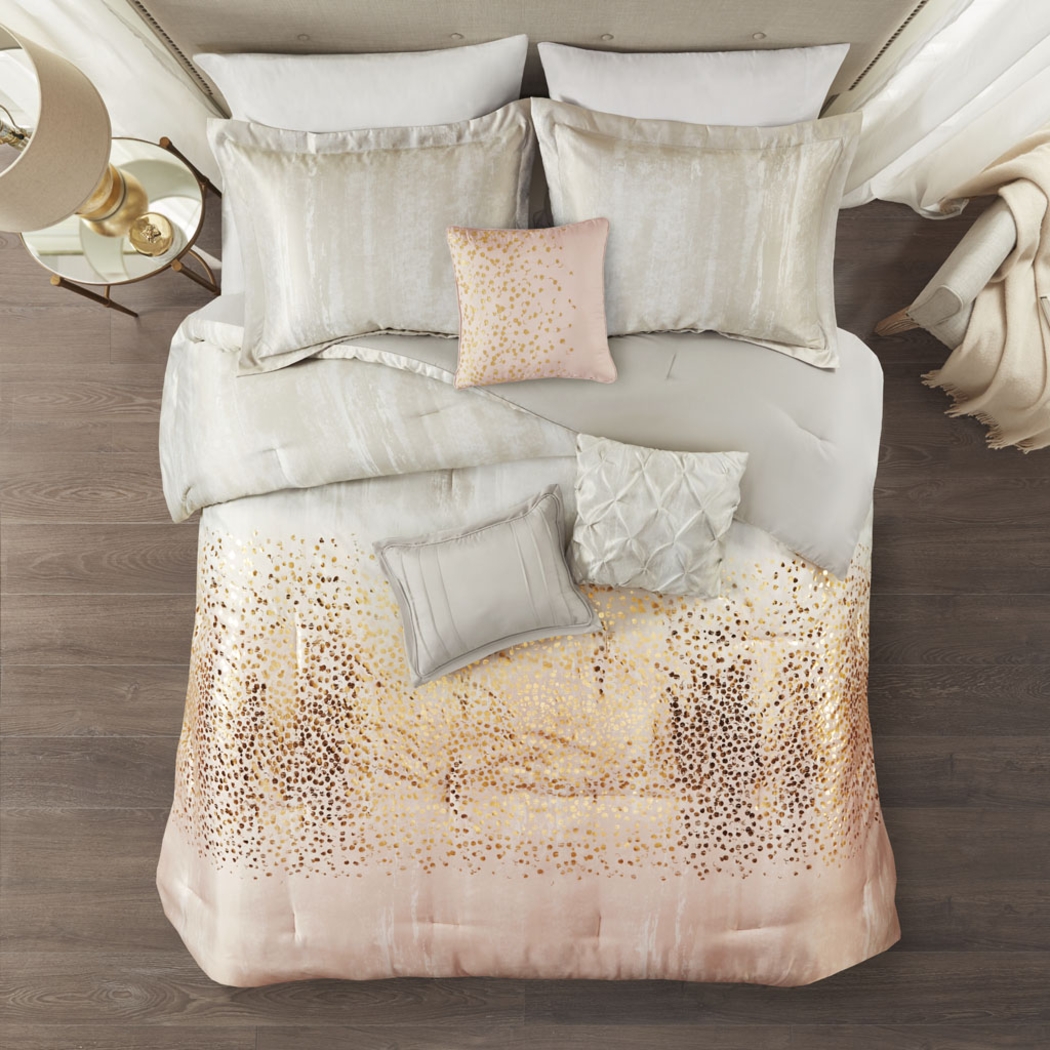 Chartes Blush 7 Pc Queen Comforter Set - Thumbnail - Image 2
