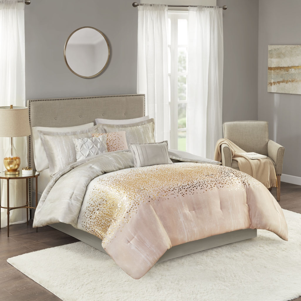 Chartes Blush 7 Pc Queen Comforter Set - Thumbnail - Image 3