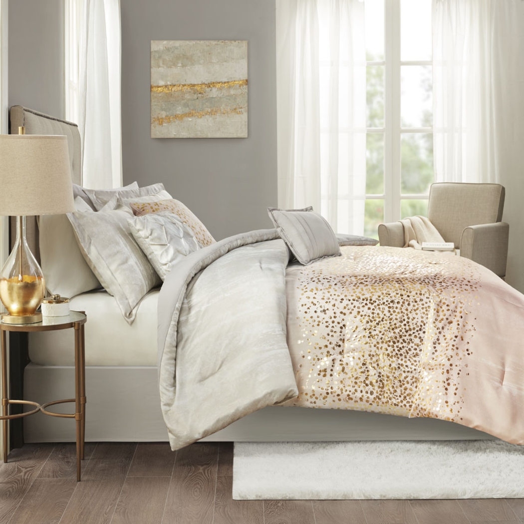 Chartes Blush 7 Pc Queen Comforter Set - Thumbnail - Image 4