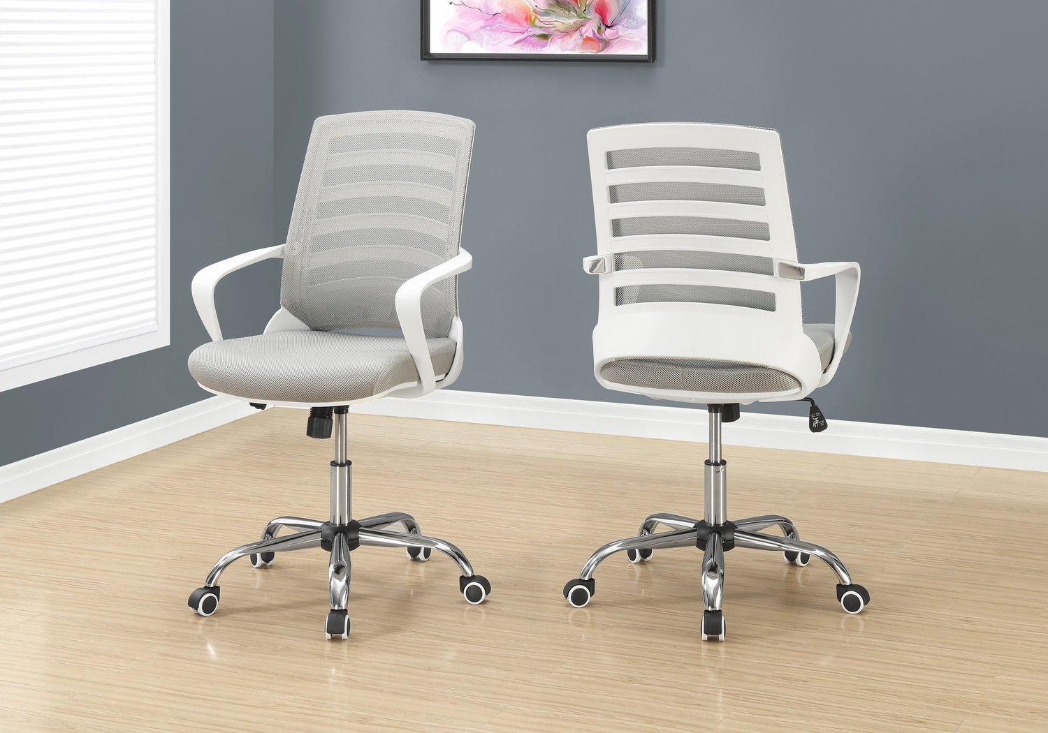 Chasefield White Desk Chair - Thumbnail - Image 3