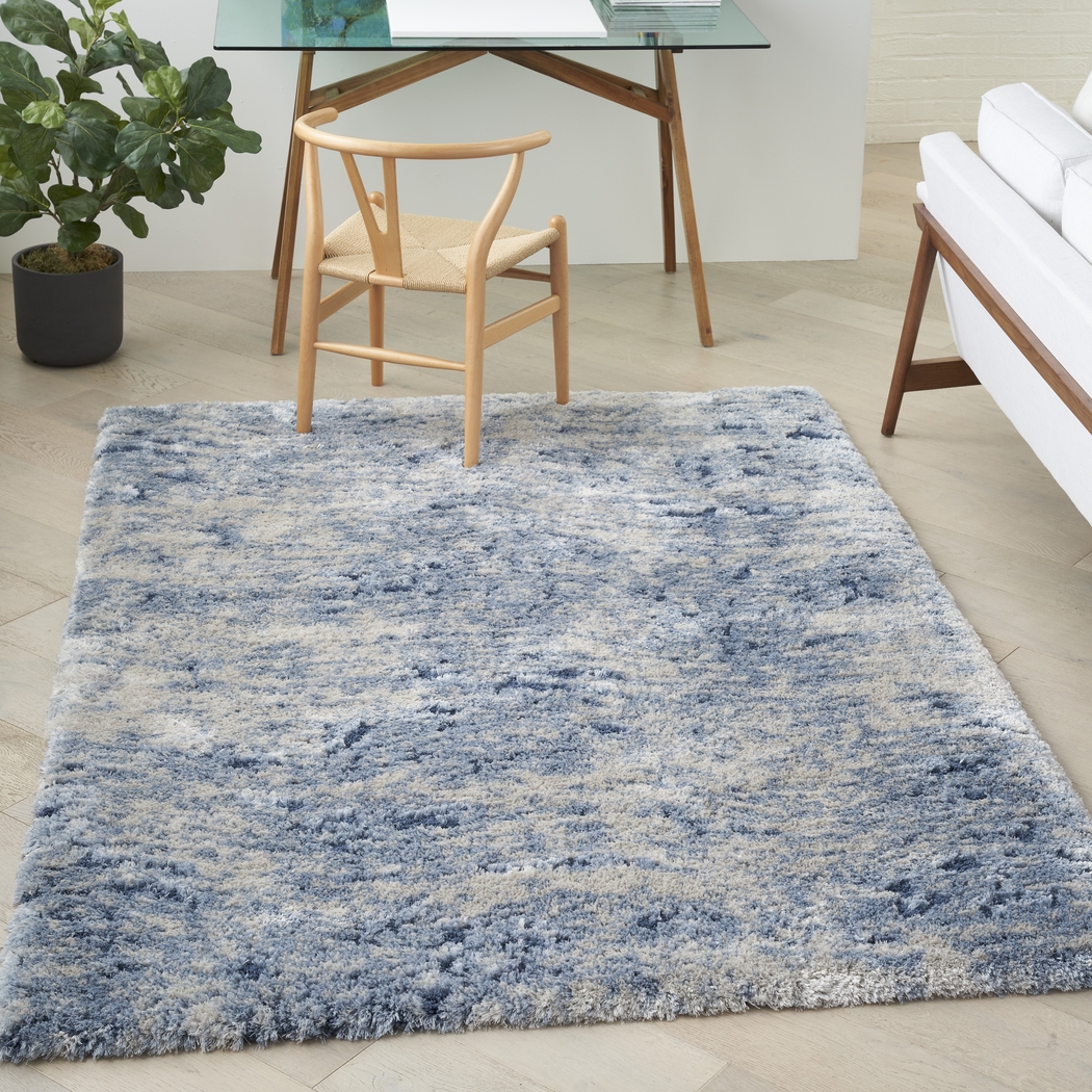 Chaseh Blue 5'3 x 7'3 Rug - Thumbnail - Image 6