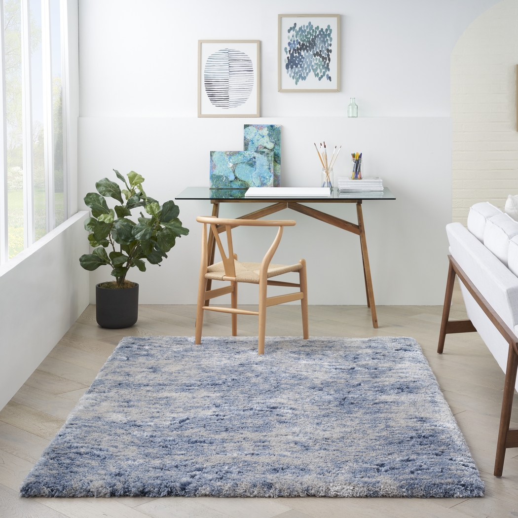 Chaseh Blue 6'7 x 9'2 Rug - Thumbnail - Image 2