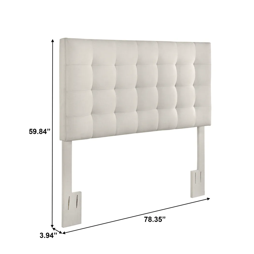 Chasey Light Gray King/California Headboard - Thumbnail - Image 8