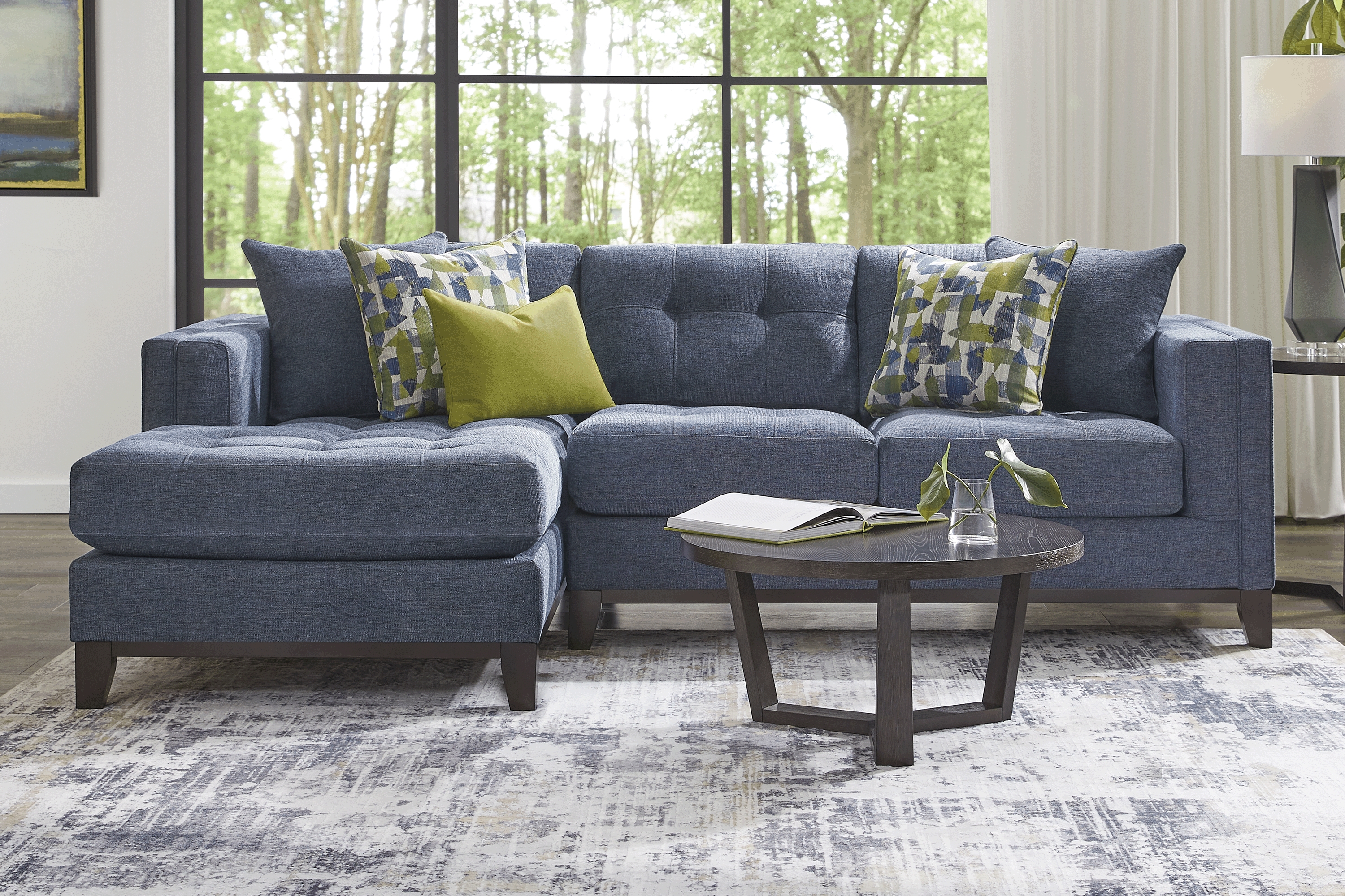 Chatham Navy 5 Pc Sectional Living Room - Thumbnail - Image 1