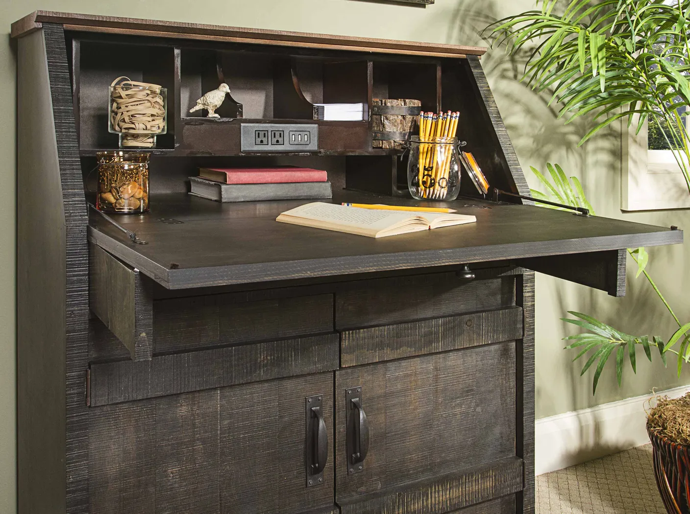 Chattanooga Brown Drop Lid Desk - Thumbnail - Image 2