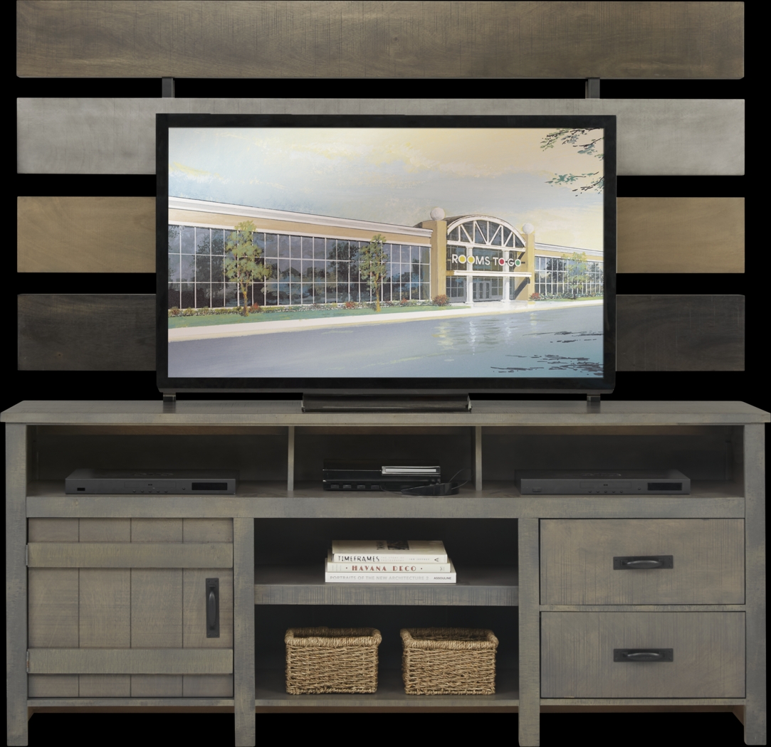 Chattanooga II Gray 2 Pc Wall Unit - Thumbnail - Image 1