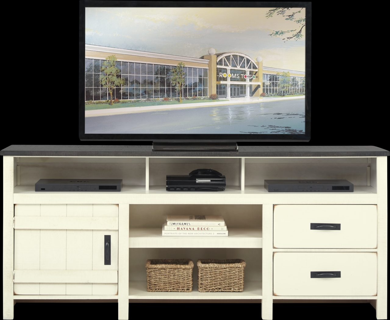 Chattanooga II White 76 in. Console - Thumbnail - Image 1