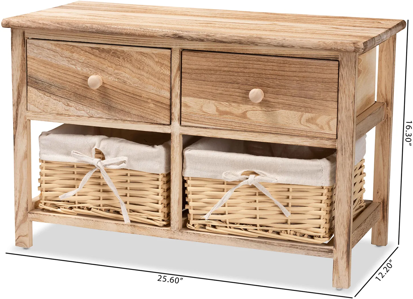 Chattaroy Brown 2 Drawer Storage Unit - Thumbnail - Image 9