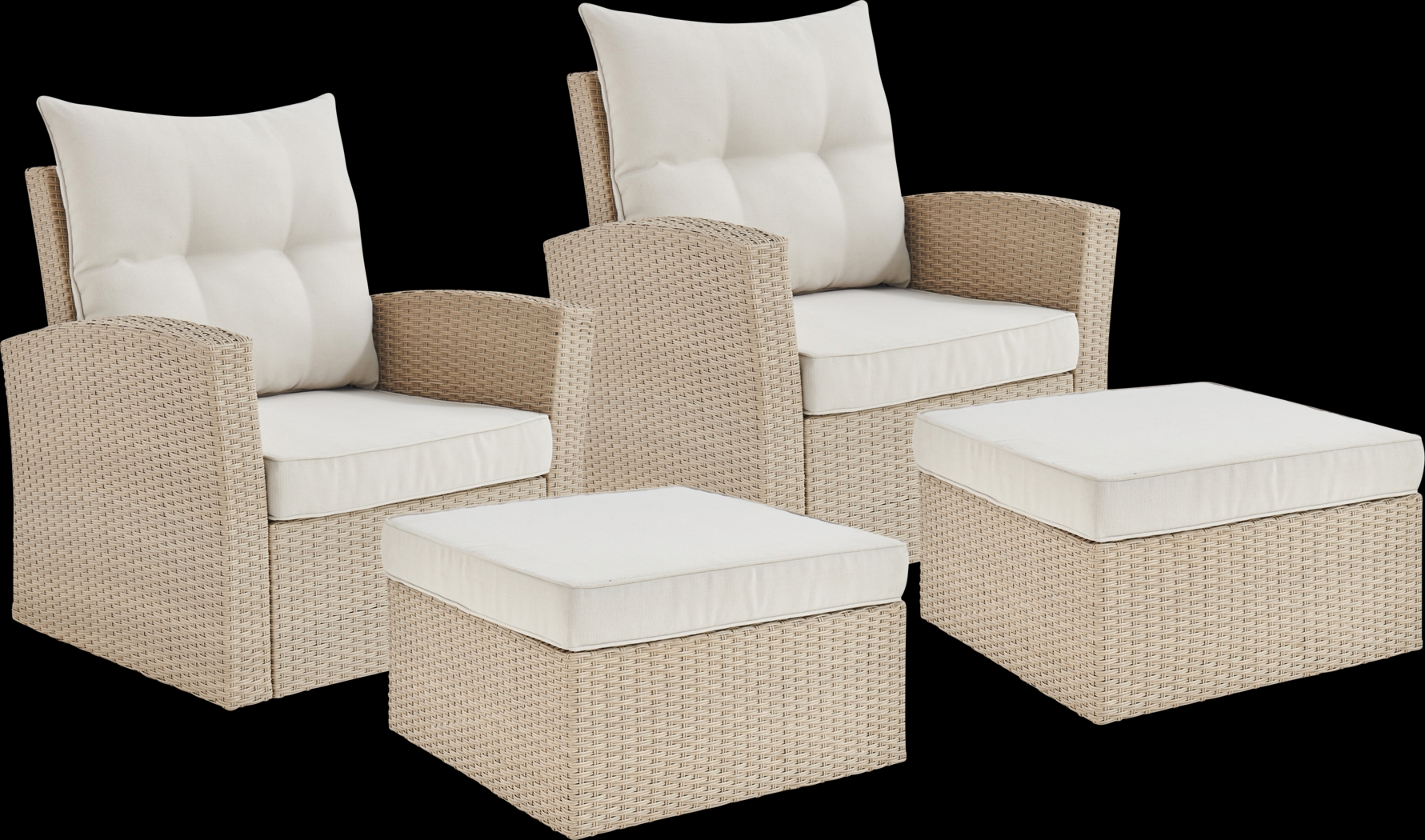 Chattooga Cream 4 Pc Outdoor Seating Set - Thumbnail - Image 1