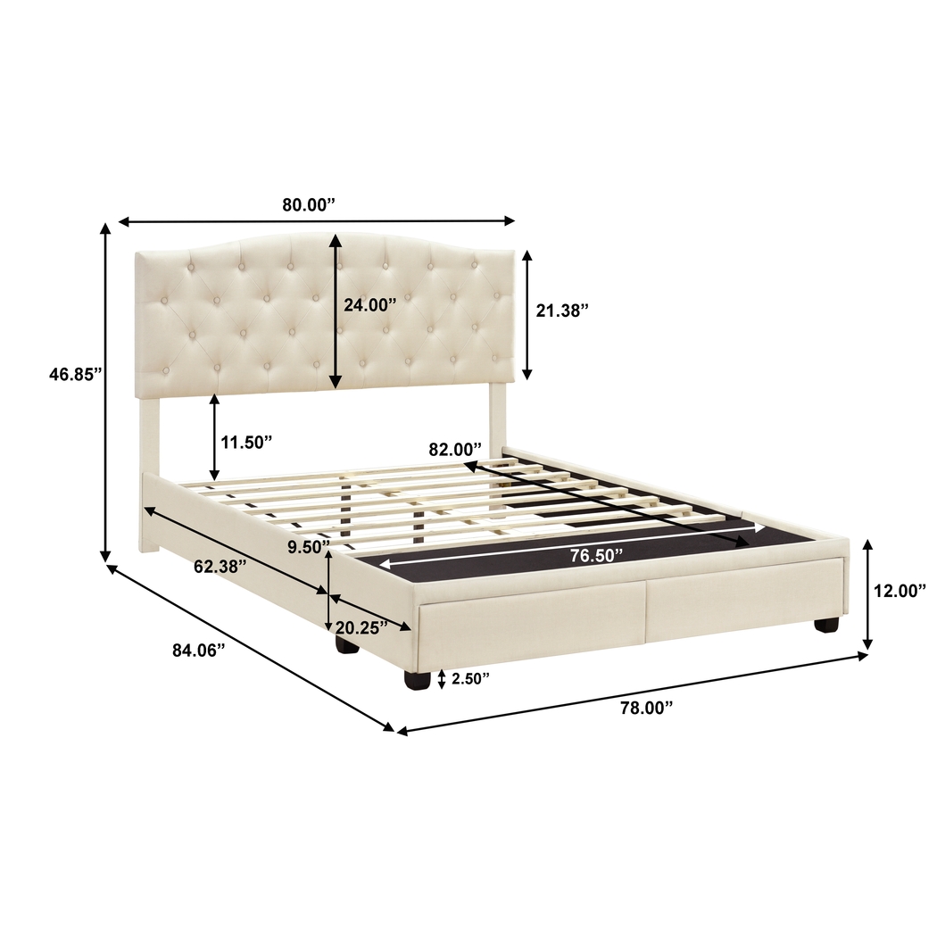 Chatwood Cream King Bed - Thumbnail - Image 9