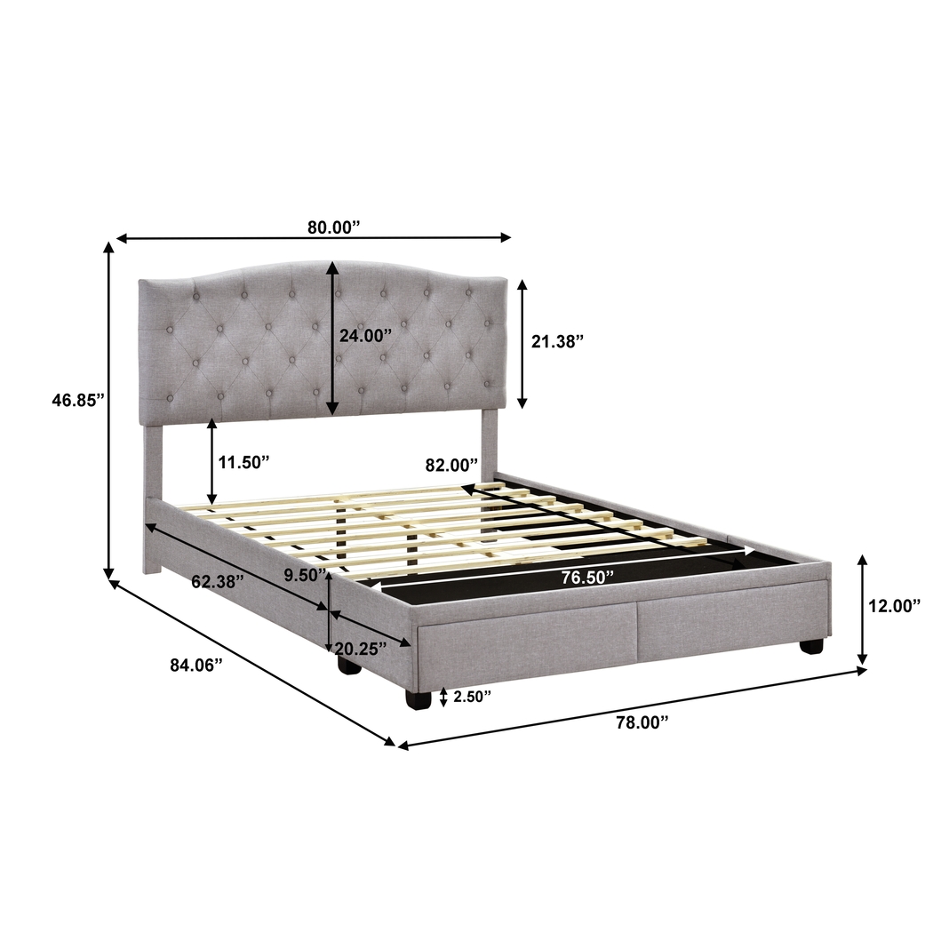 Chatwood Gray King Bed - Thumbnail - Image 9