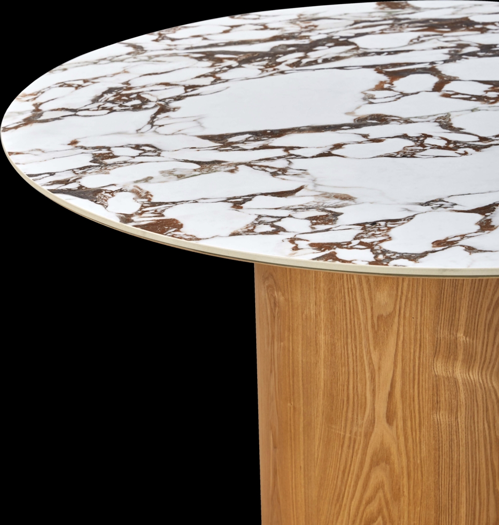 Chaytor Brown Round Dining Table - Thumbnail - Image 4