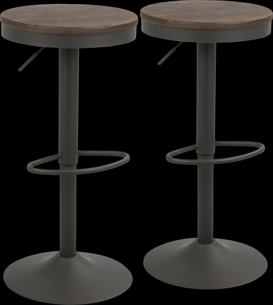 Chaz Gray Brown 3 Pc Bar Height Dining Set - Thumbnail - Image 5