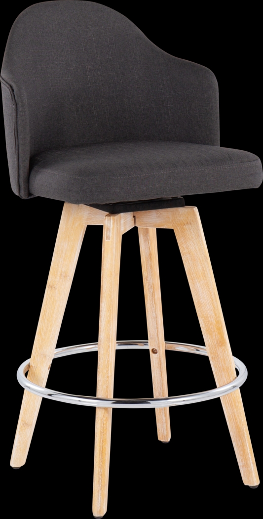 Chazmin Charcoal Counter Height Stool, Set of 2 - Thumbnail - Image 2