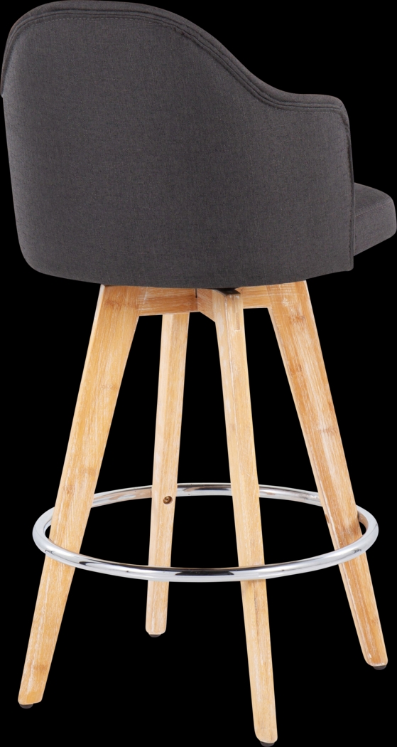 Chazmin Charcoal Counter Height Stool, Set of 2 - Thumbnail - Image 4